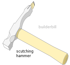 a bricklayers scutching hammer