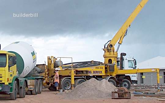 a concrete boom pump