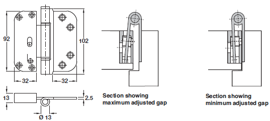 movable butt hinge